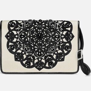 Brighton JOURNEY to INDIA EMBROIDERED ORGANIZER CROSS BODY BAG